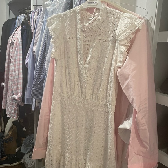 Veronica Beard Satori White Eyelet Dress Size 2 - Picture 6 of 10